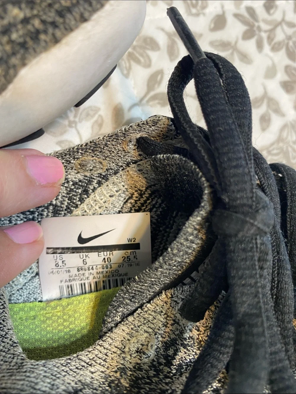 Nike Black & White Knit Running Sneakers